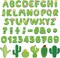 110Pcs Cactus Classroom Decor Cactus Letter (Assorted)